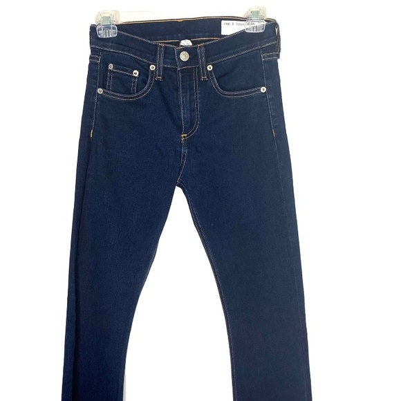 RAG & BONE Mid Rise Crop Flare Jeans in RIVINGTON WASH SIZE 24 - Picture 6 of 14